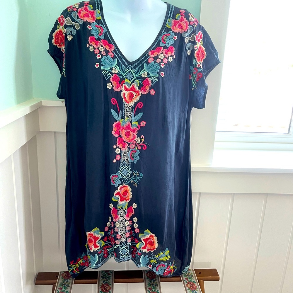 Johnny Was Gray Medium Tunic